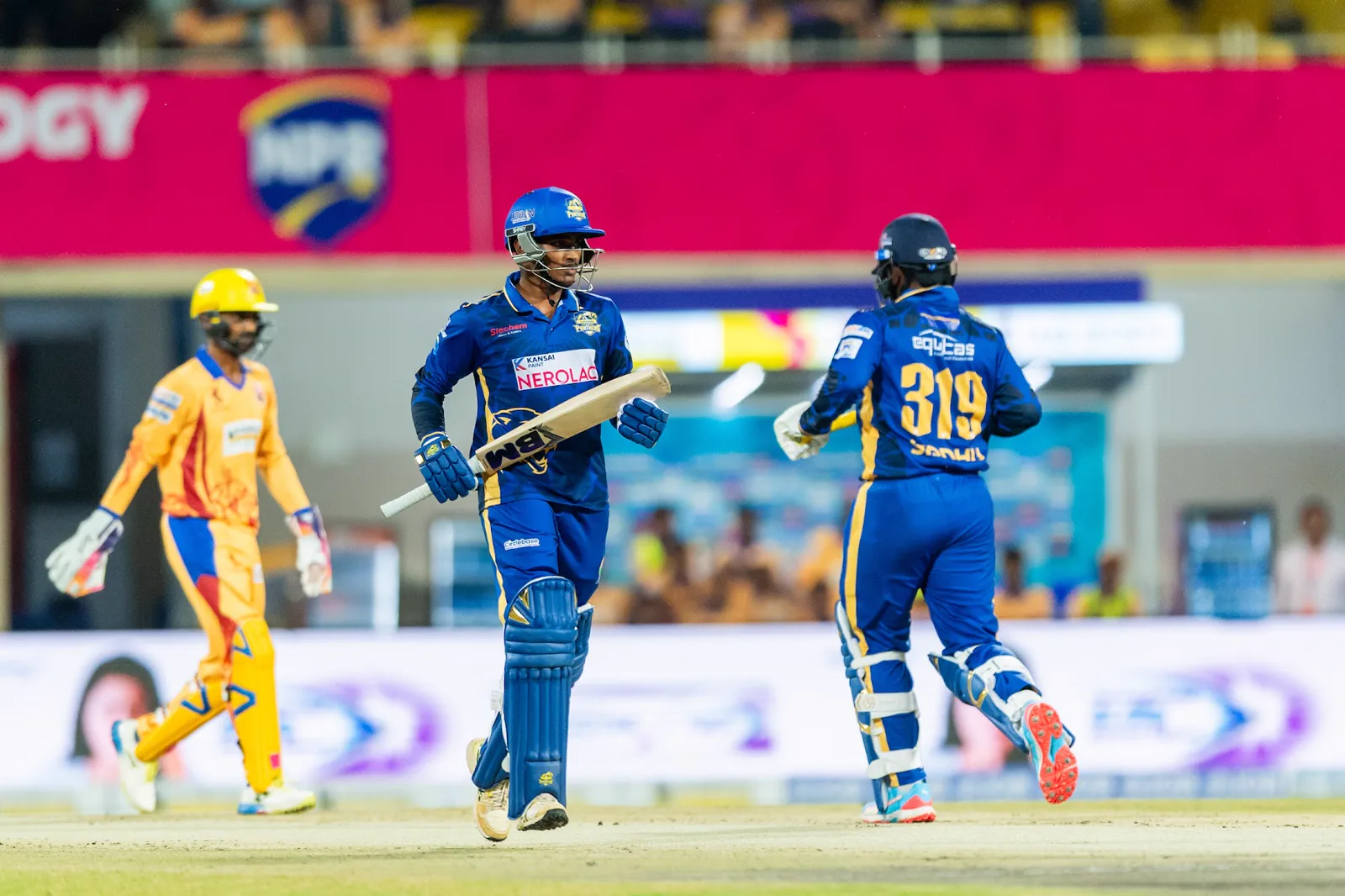 Madurai Panthers match action against Dindigul Dragons