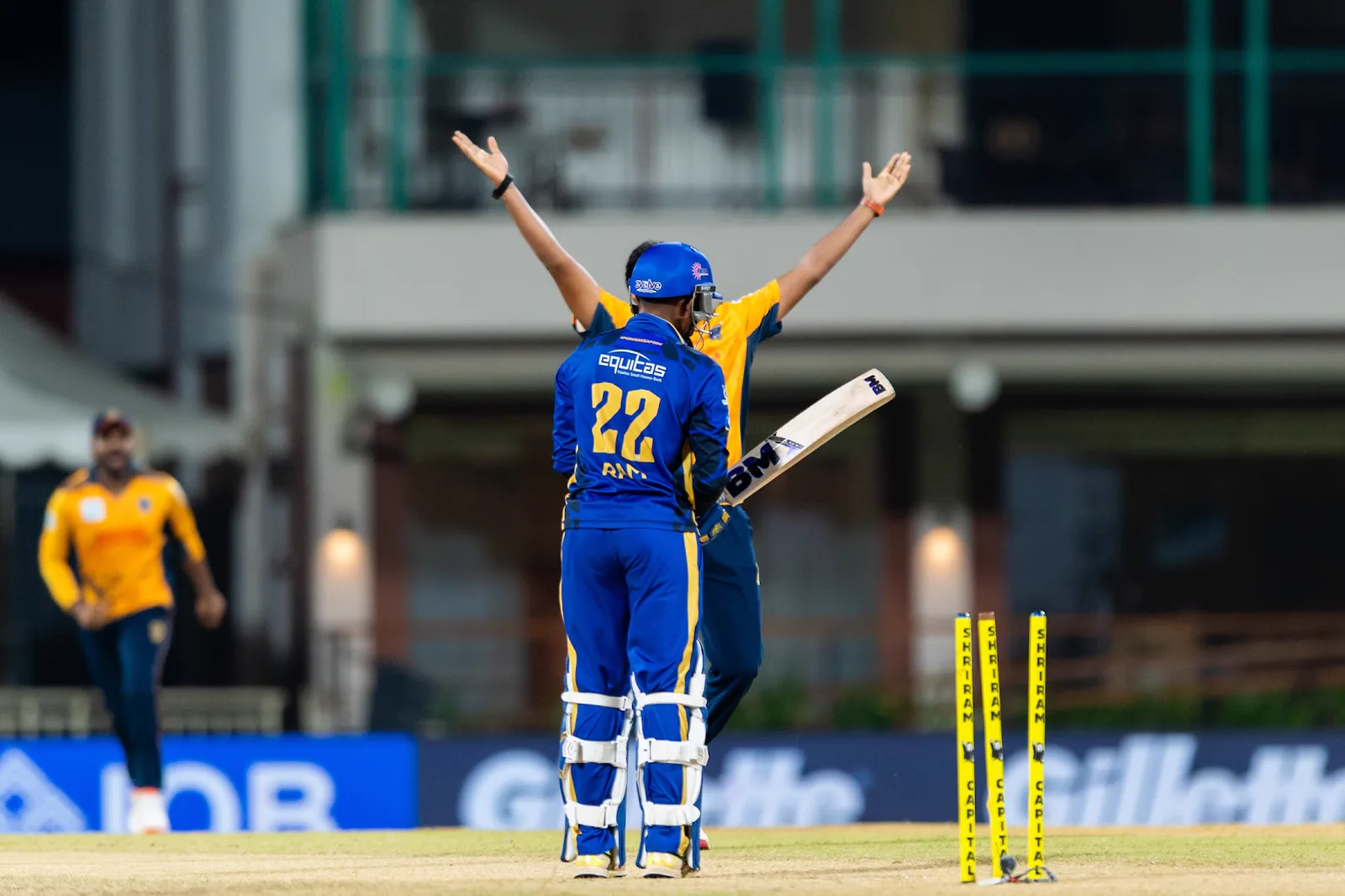 Madurai Panthers batter celebrating against Nellai Royal Kings