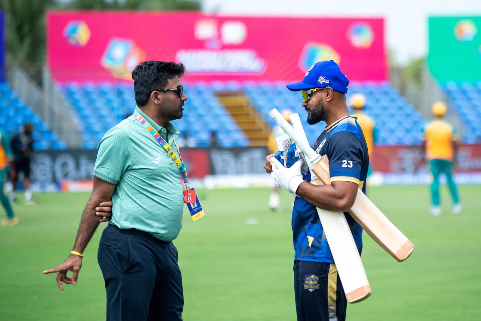 Madurai Panthers player preparing before the match against Trichy Grand Cholas