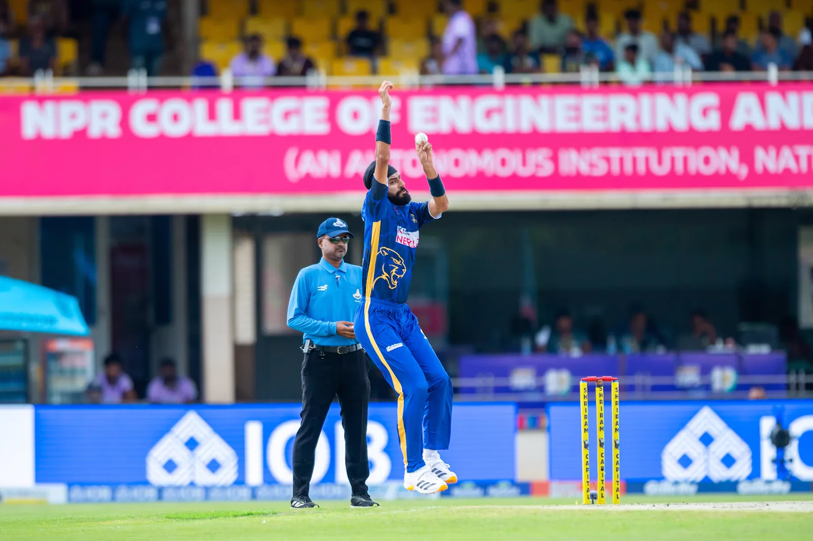 Madurai Panthers bowler delivering against VIDA Kovai Kings
