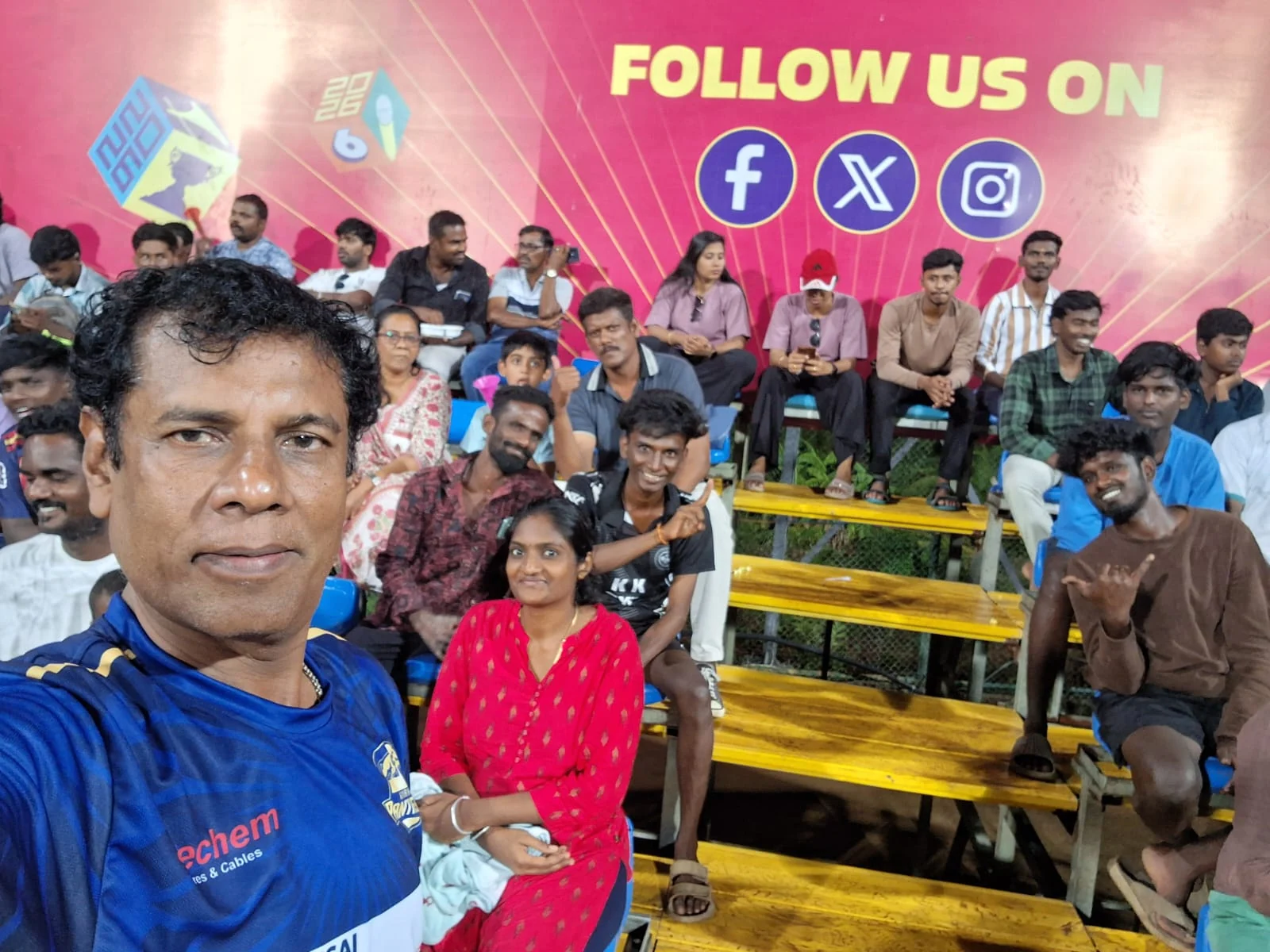 Community guests smiling together during the event